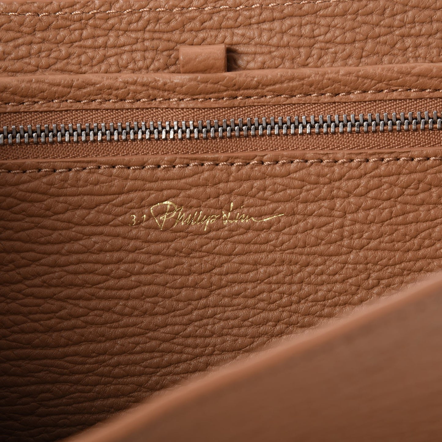 3.1 Textured Calfskin Large Pashli Satchel Bag Tan