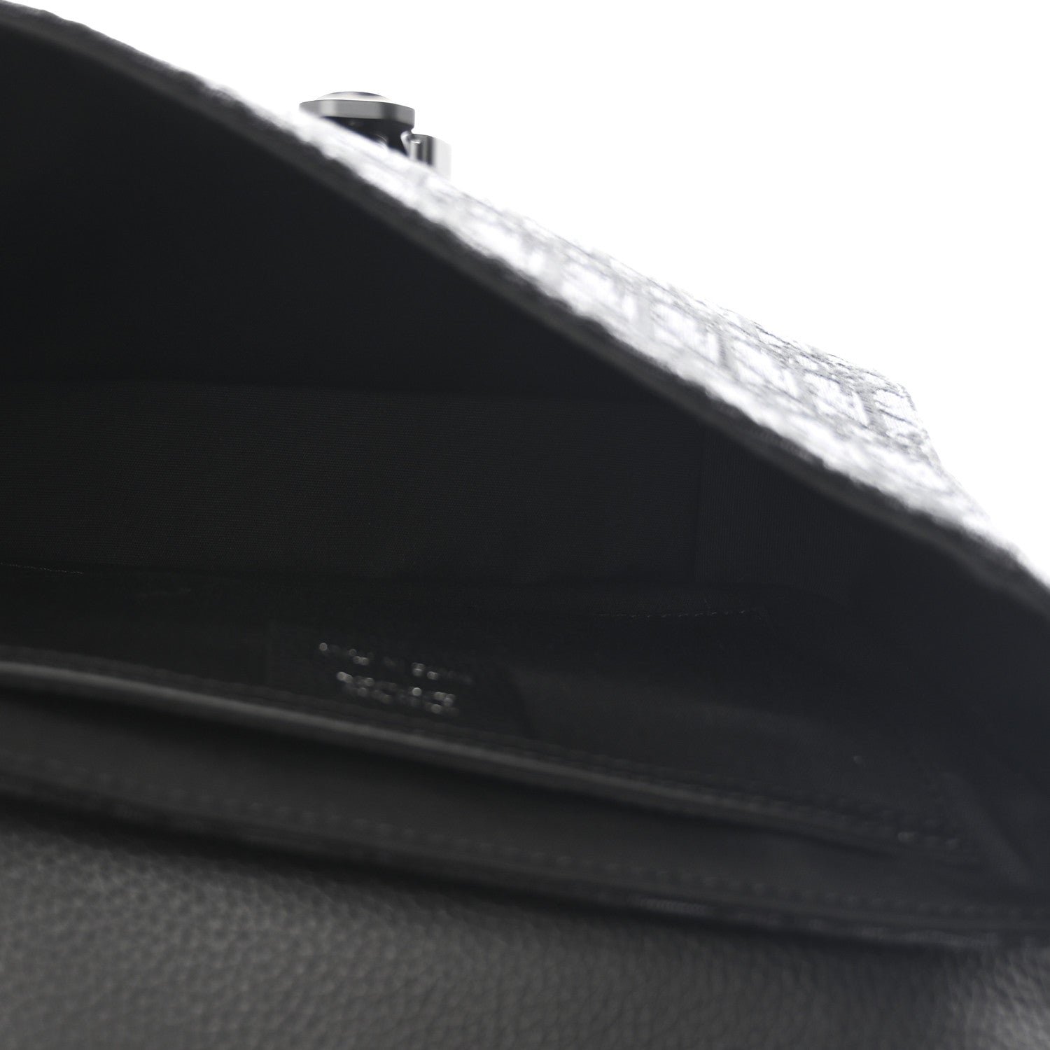 Christian Dior Oblique Jacquard Grained Calfskin Small Saddle Messenger Bag Black 5 of 10