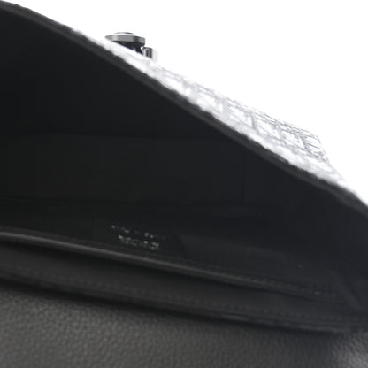 Christian Dior Oblique Jacquard Grained Calfskin Small Saddle Messenger Bag Black 5 of 10