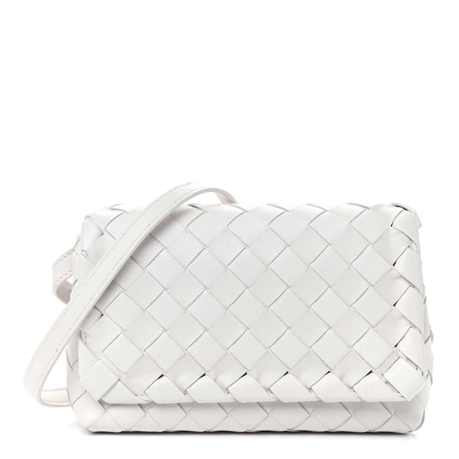 Bottega Veneta Nappa Intrecciato Mini Crossbody White 1 of 4