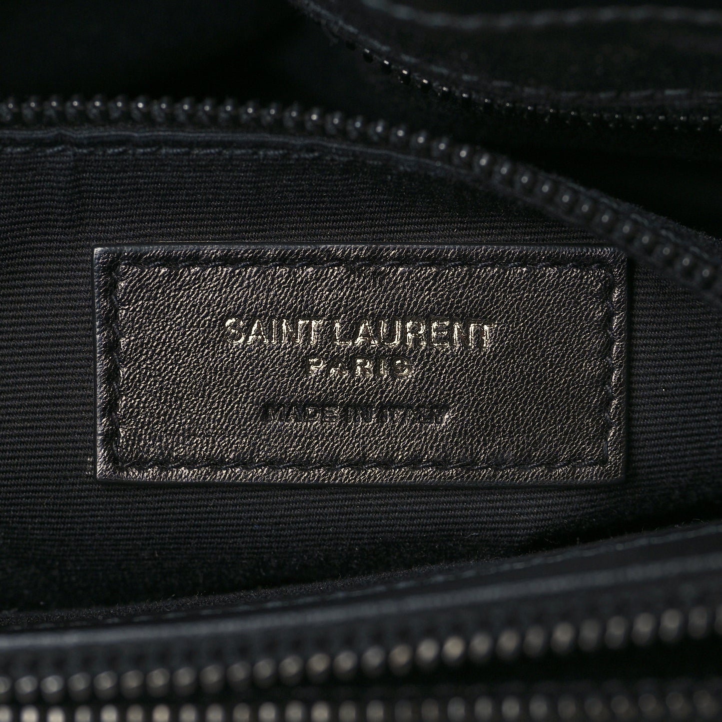 Calfskin Y Quilted Monogram Medium Loulou Chain Satchel Black