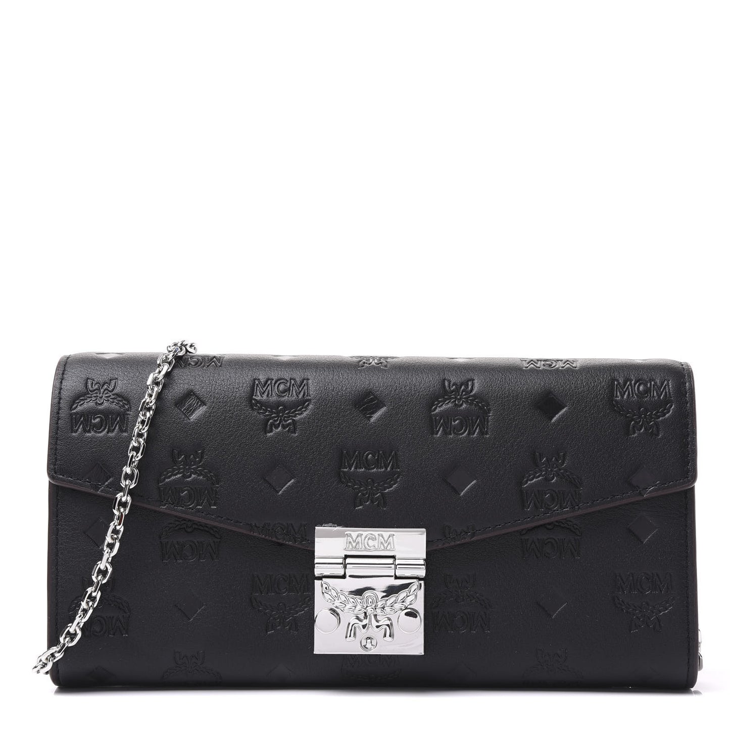 Calfskin Ottomar Large Patricia Wallet On Chain Black