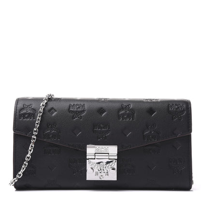 MCM Calfskin Ottomar Large Patricia Wallet On Chain Black 1 of 10