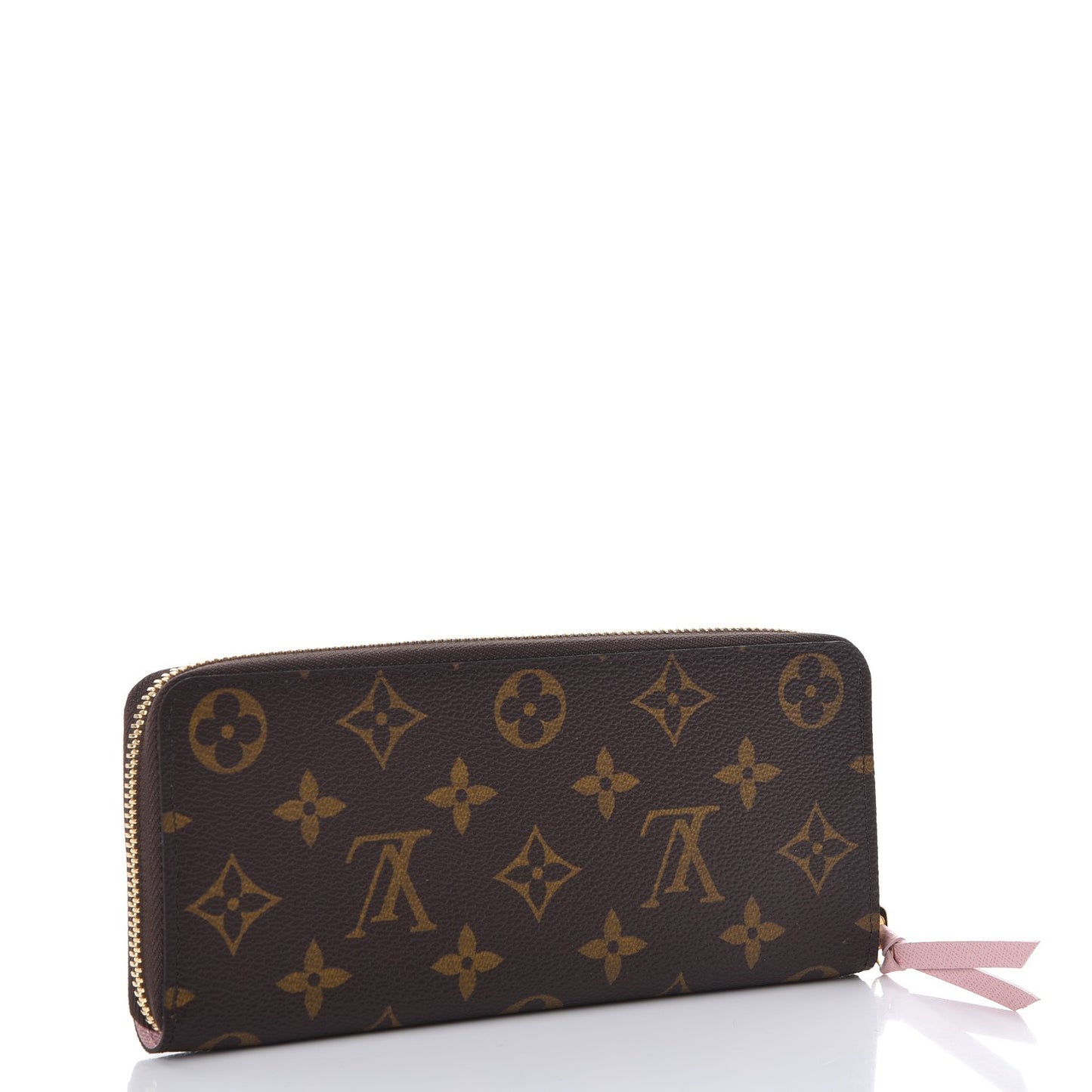 Monogram Clemence Wallet Rose Ballerine