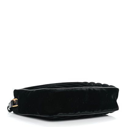 Saint Laurent Velvet Matelasse Monogram Lou Camera Bag Black 4 of 9