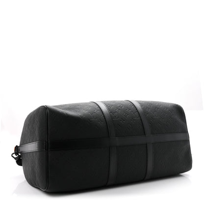 Louis Vuitton Taurillon Monogram Keepall Bandouliere 50 Black 3 of 8