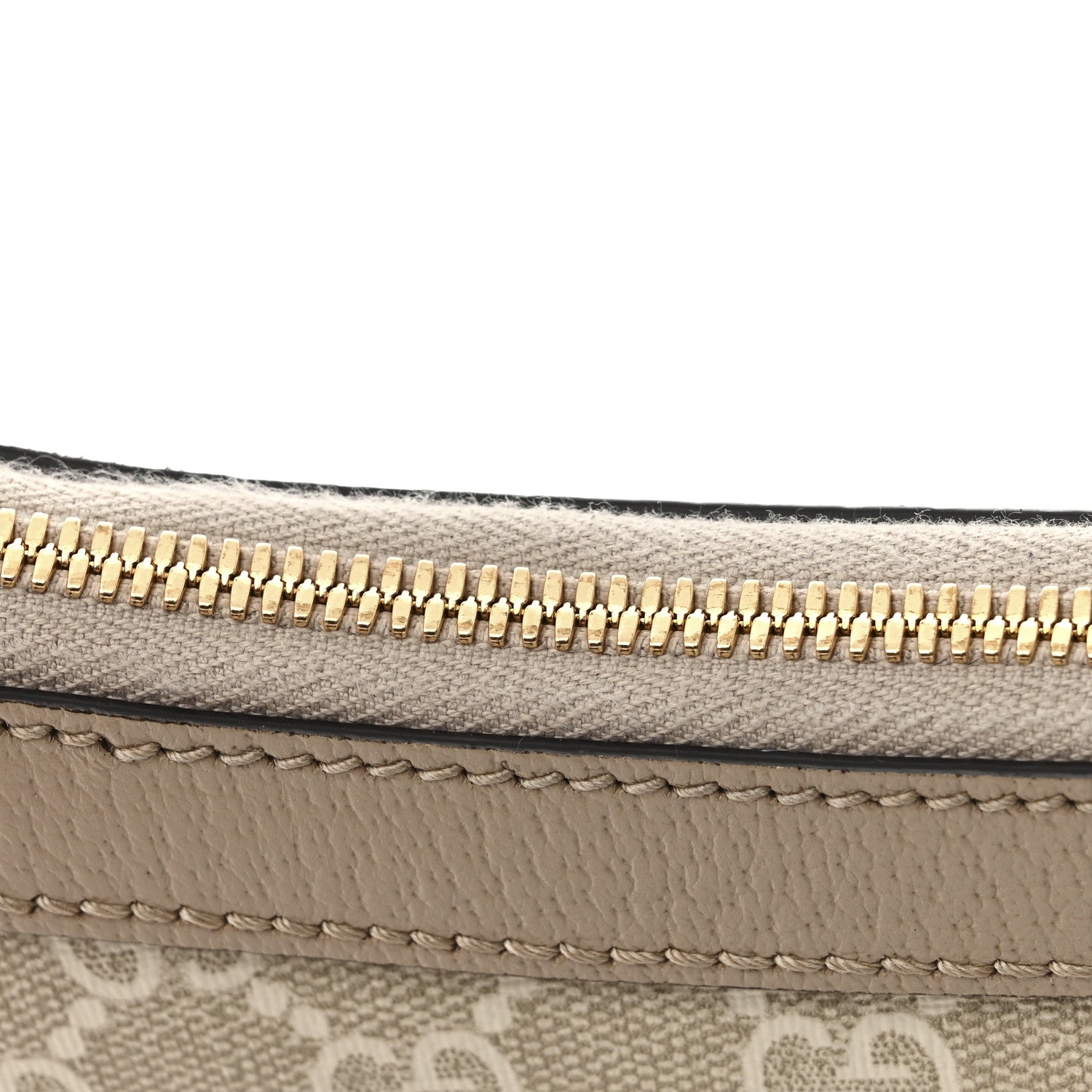 Gucci GG Supreme Monogram Textured Dollar Calfskin Small Ophidia Hobo Beige Mystic White Oatmeal 12 of 14