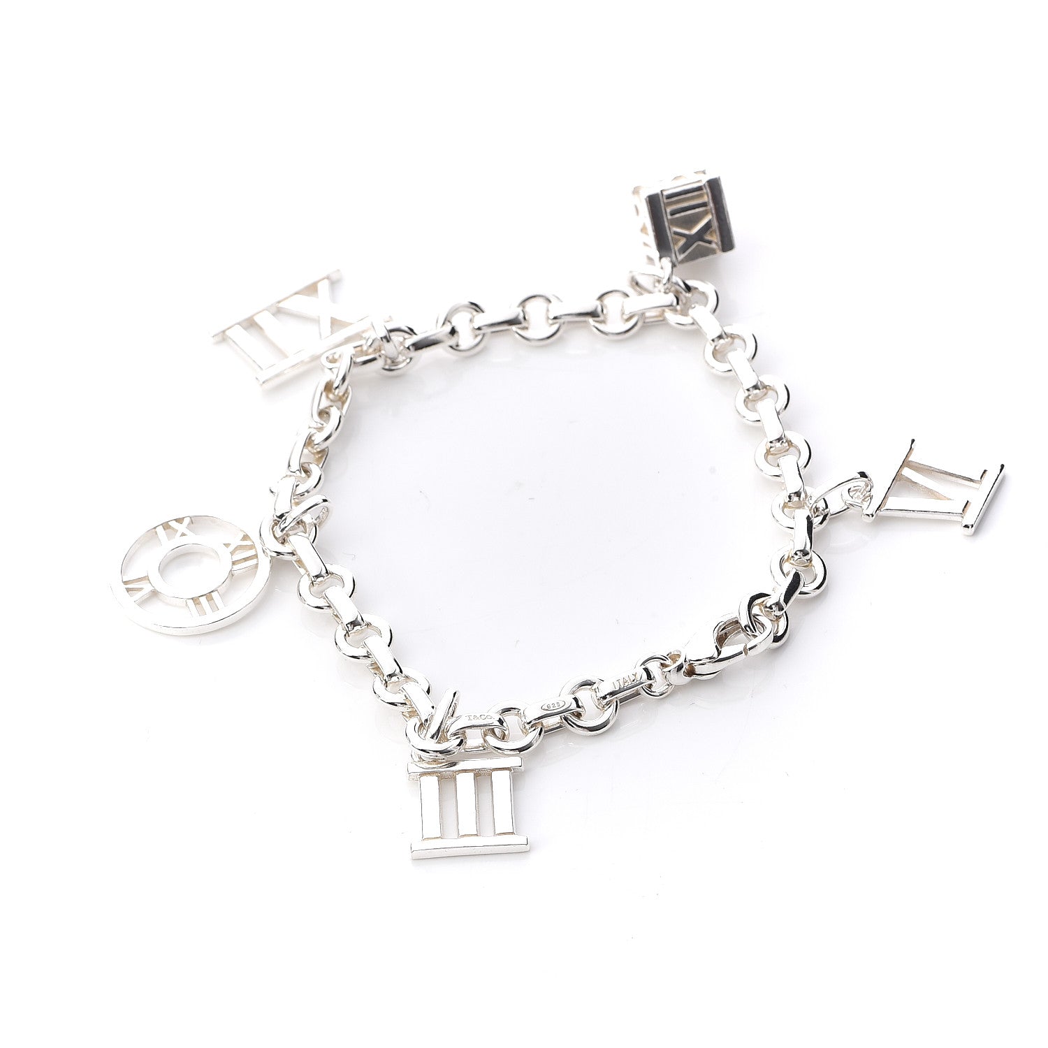 Tiffany Sterling Silver Atlas Charm Bracelet 3 of 5