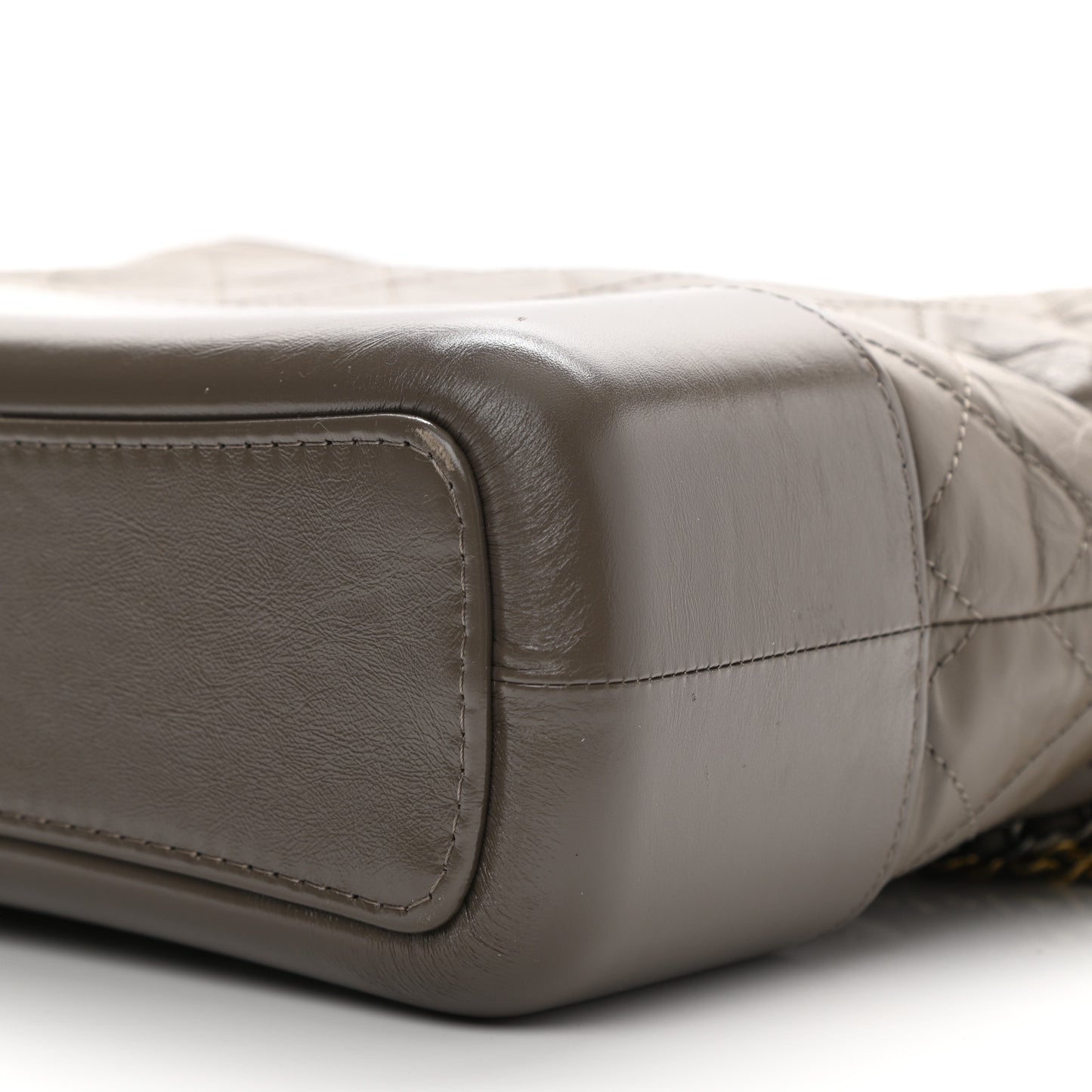 Aged Calfskin Quilted Medium Gabrielle Hobo Grey