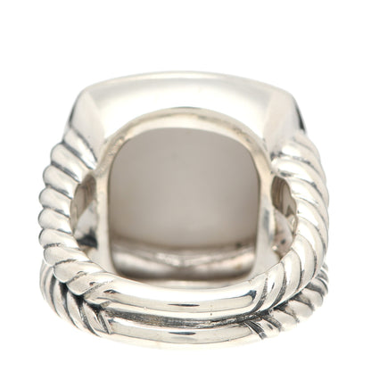 David Yurman Sterling Silver White Agate 14mm Albion Ring 58 8.5 4 of 6