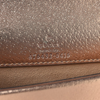 Gucci Metallic Calfskin Super Mini Dionysus Shoulder Bag Rose Gold 6 of 9