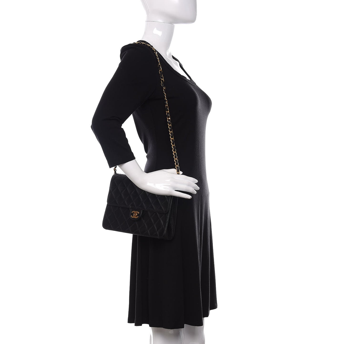Lambskin Quilted Small Single Flap Bag Black