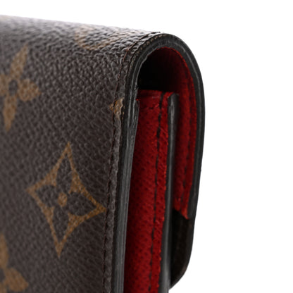 Louis Vuitton Monogram Emilie Wallet Red 9 of 15