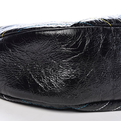 Chanel Glazed Calfskin Chevron Stitched Large 31 Shopping Bag Black 8 of 10
