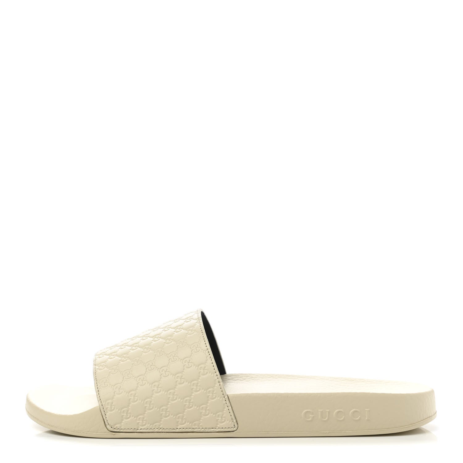 Gucci Microguccissima Mens Slide Sandals 10 Ivory 1 of 10