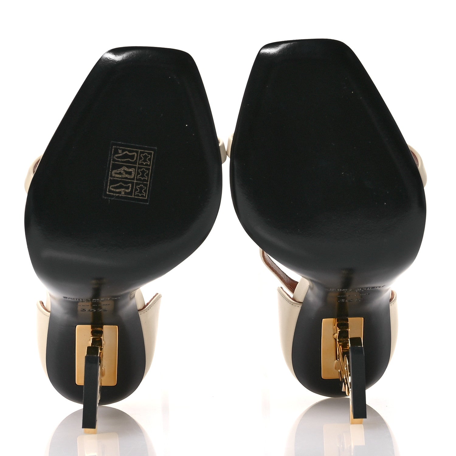 Saint Laurent Calfskin 110 Opyum Sandals 36.5 Real Beige 6 of 8
