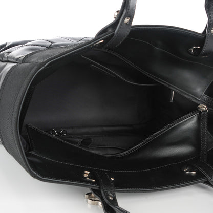 Chanel Coated Canvas Quilted Large Paris Biarritz Tote Black 5 of 7