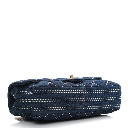 Chanel Denim Quilted Medium Denim Trip Single Flap Blue 4 of 10