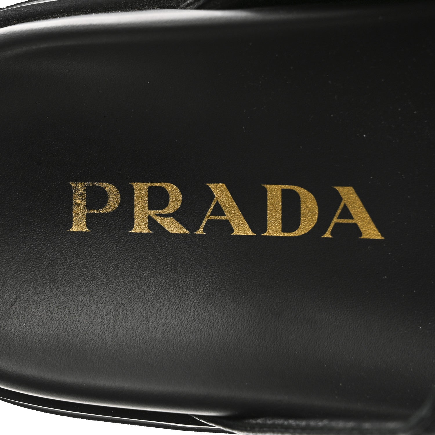Prada Nappa Quilted Padded Logo Platform Slide Sandals 38 Black 9 of 10