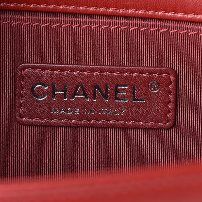 Chanel Lambskin Quilted Medium Boy Flap Dark Red 6 of 12