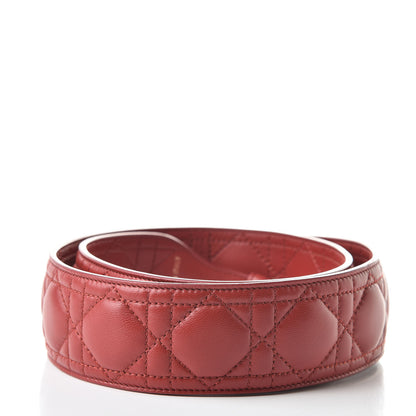 Christian Dior Lambskin Cannage Shoulder Strap Red 2 of 5