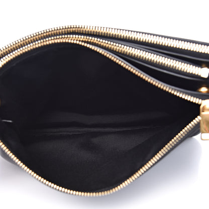 Celine Lambskin Large Trio Crossbody Bag Black 6 of 10