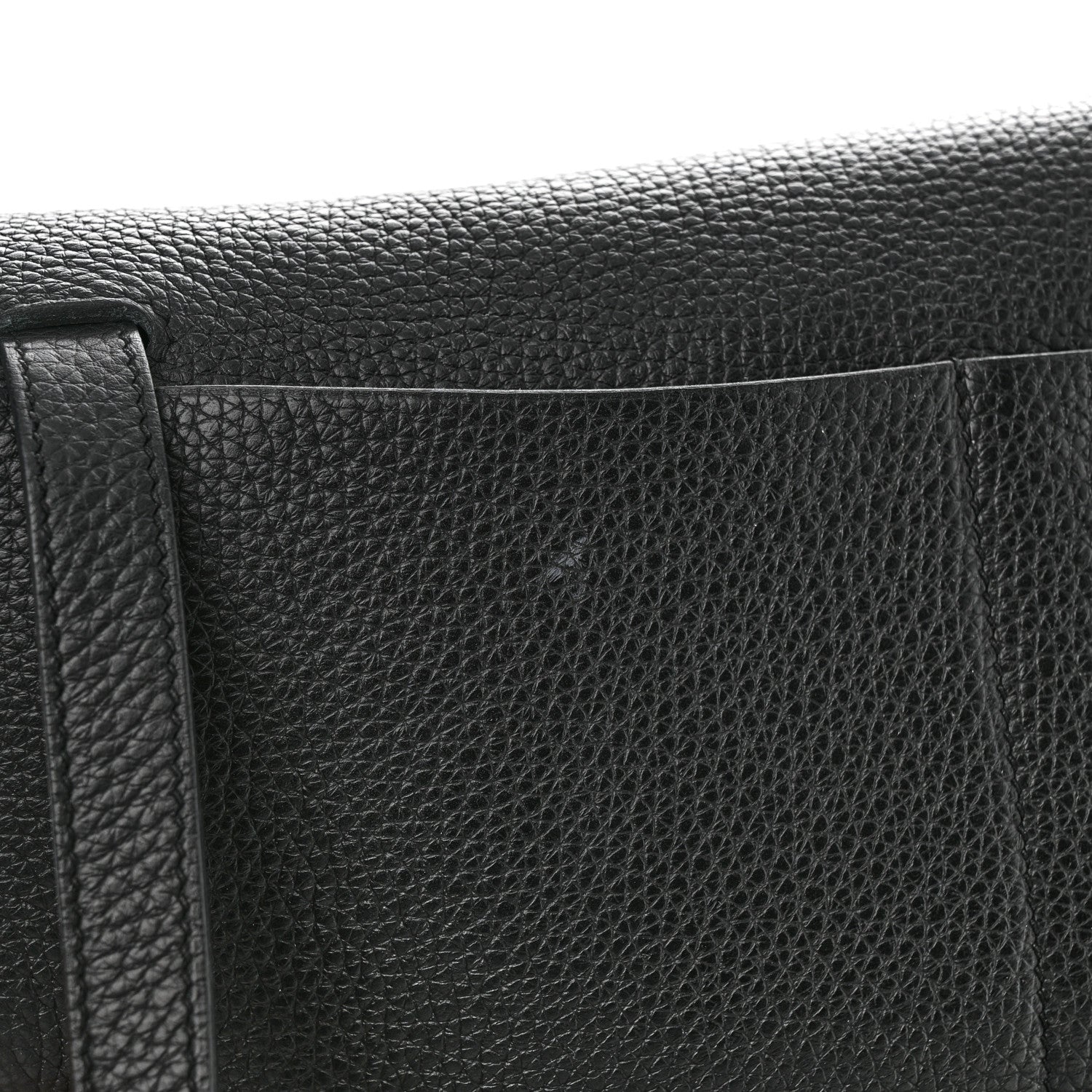 Hermes Taurillon Clemence Halzan 31 GM Black 11 of 11