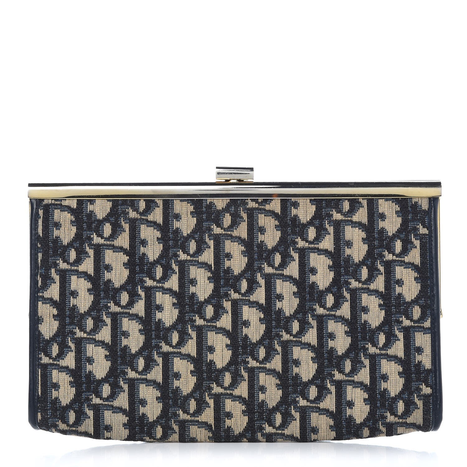Christian Dior Monogram Clutch Navy Blue 1 of 8