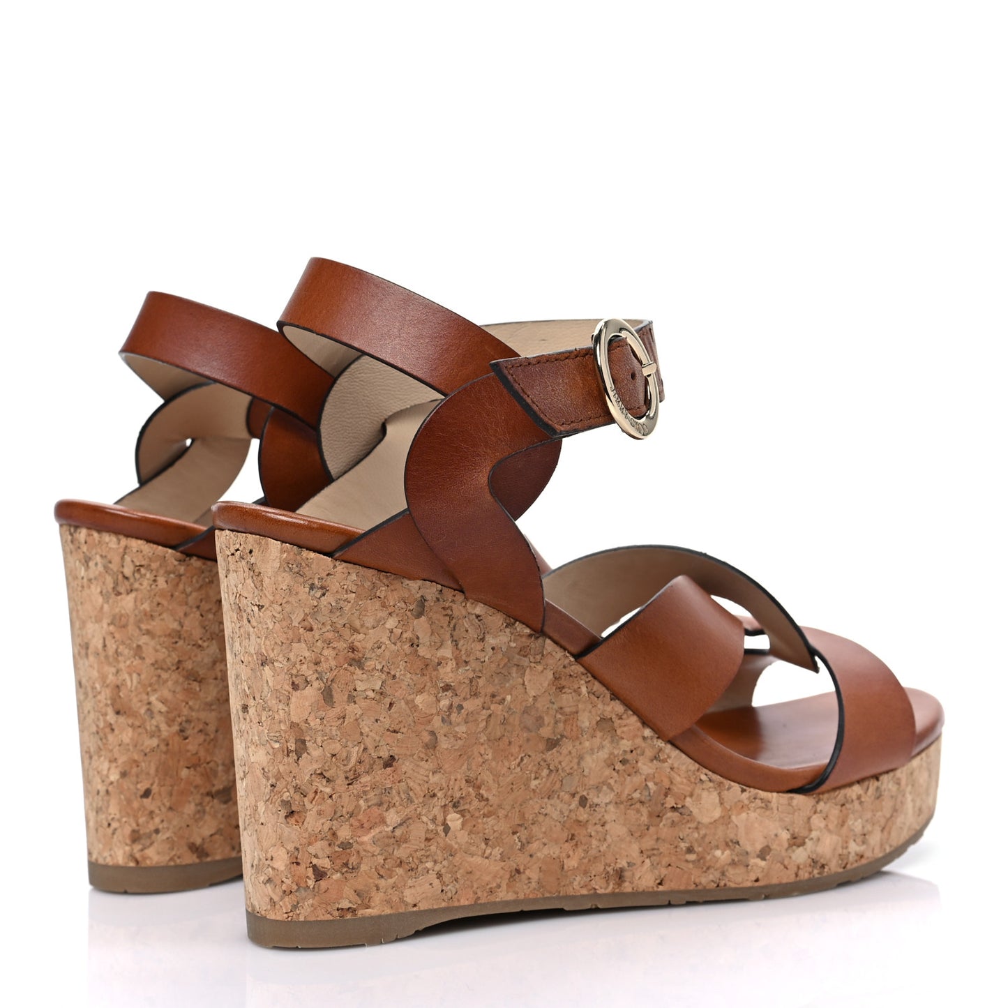 Vachetta Cork Aleili 100 Wedge Sandals 39 Brown