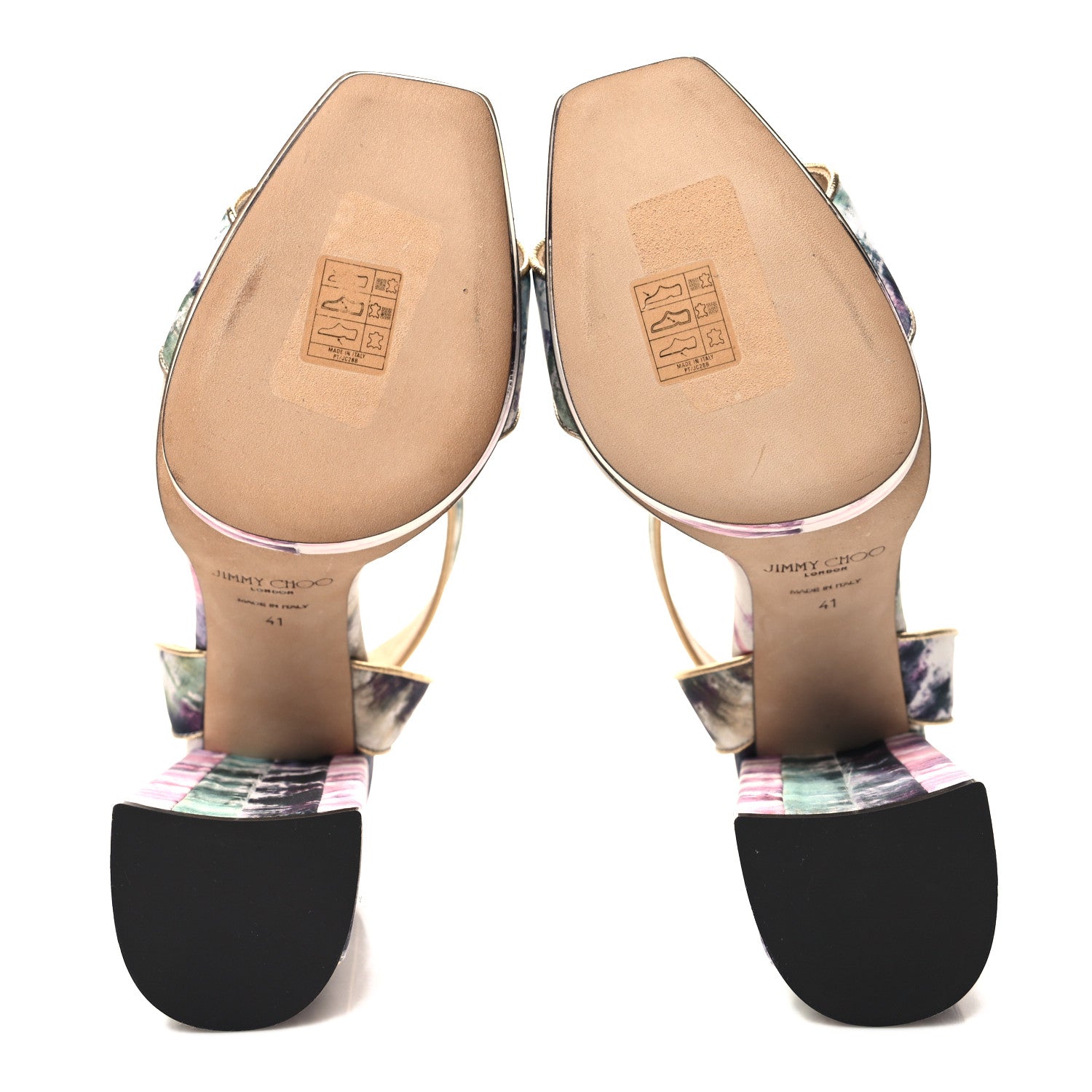 Jimmy Choo Satin Tie Dye Jax 125 Sandals 41 41 Multicolor 5 of 7