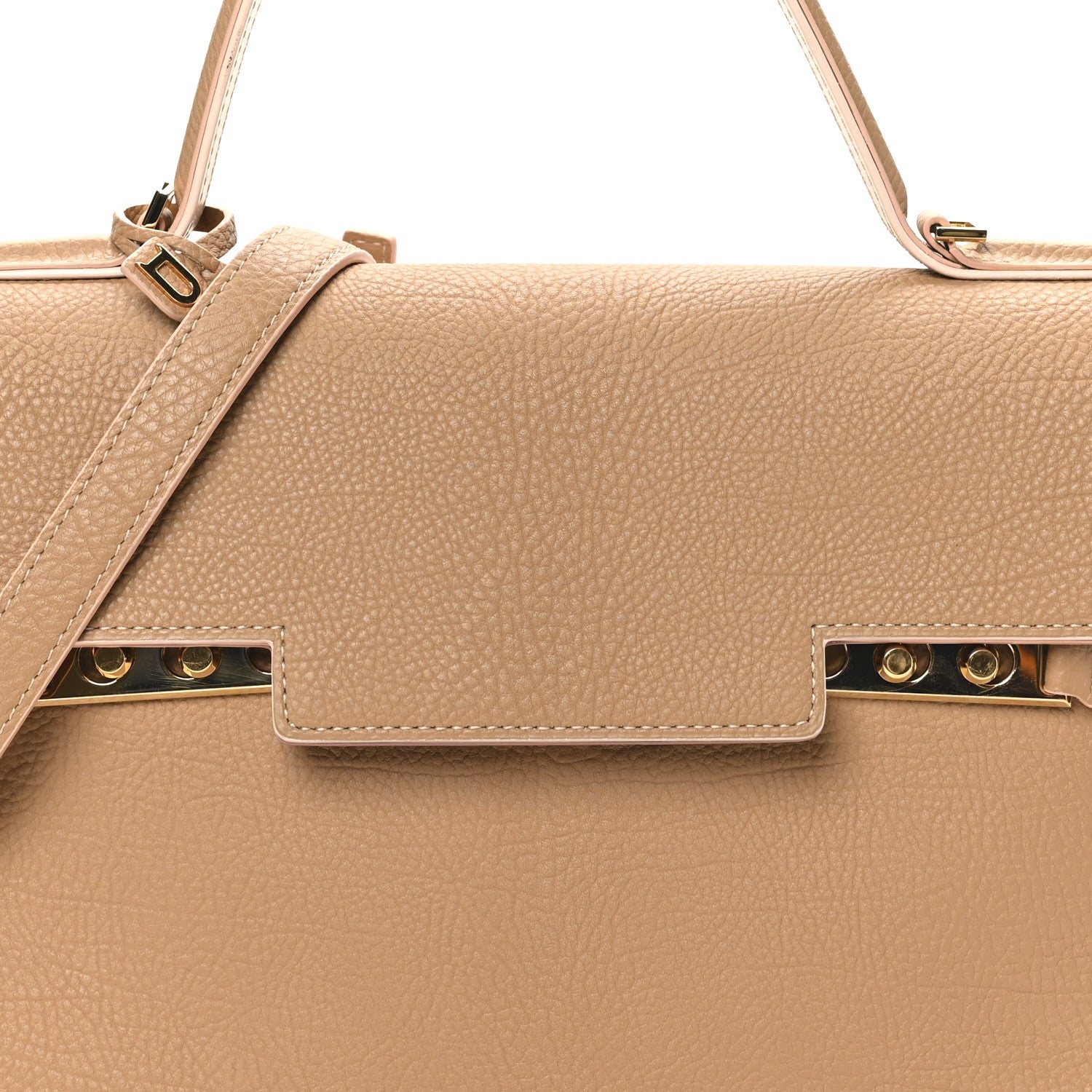Delvaux Crispy Calfskin MM Tempete Satchel Beige 8 of 10