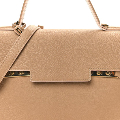Delvaux Crispy Calfskin MM Tempete Satchel Beige 8 of 10