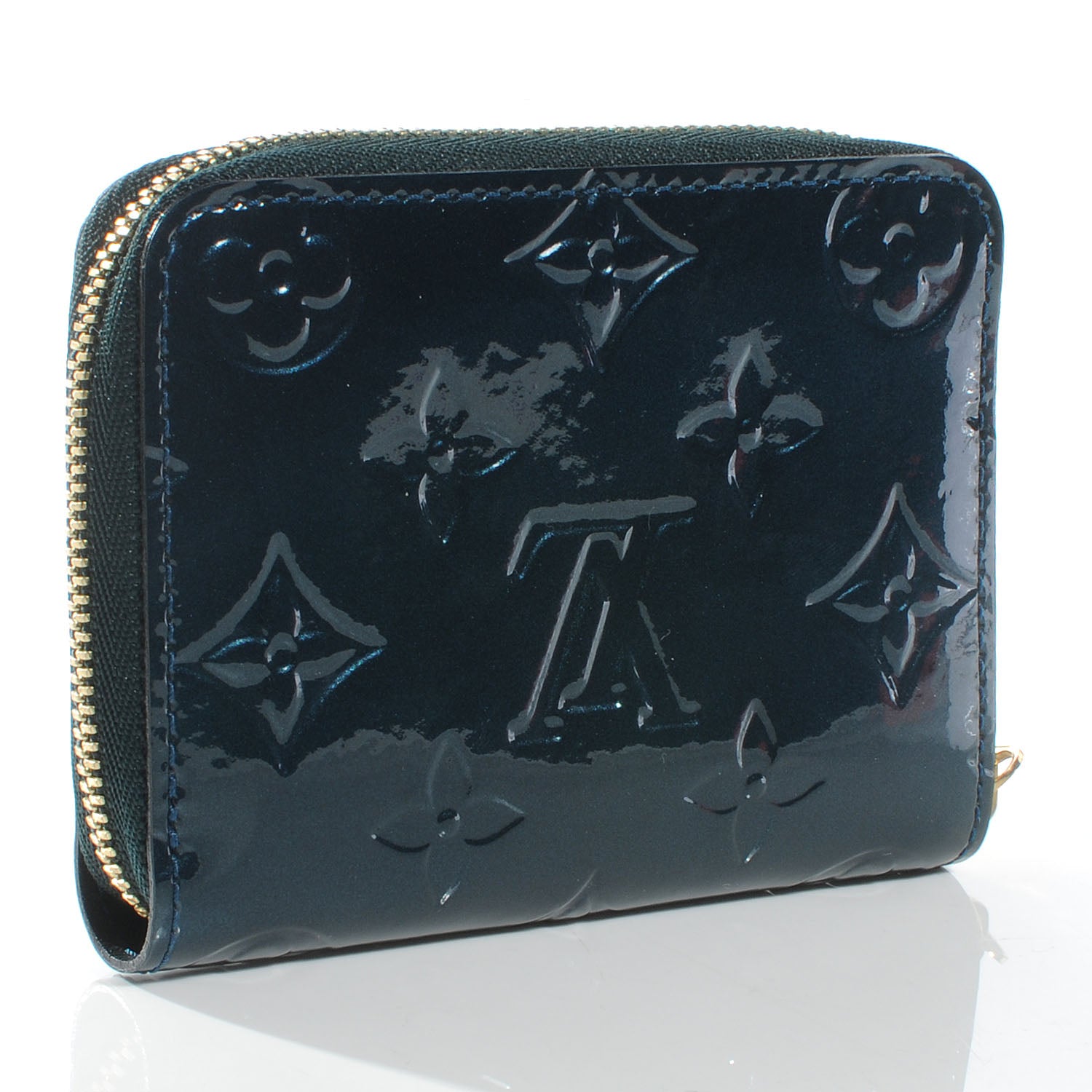 Louis Vuitton Vernis Zippy Coin Purse Blue Nuit 2 of 7