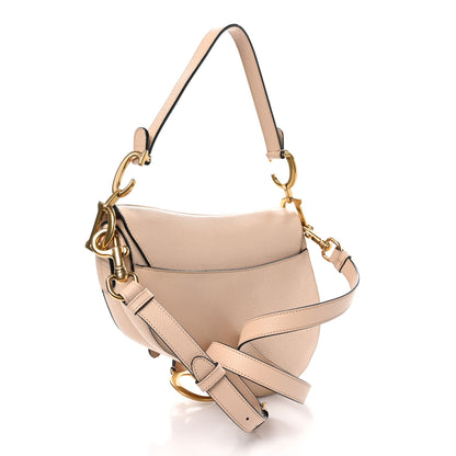 Christian Dior Grained Calfskin Saddle Bag With Strap Beige 3 of 13