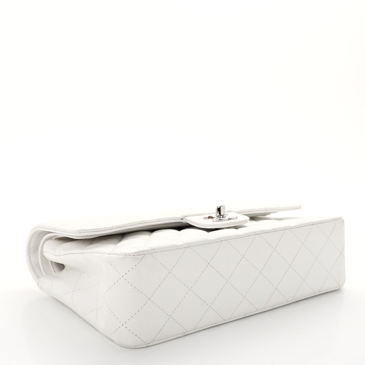 Chanel Caviar Quilted Medium Double Flap White 4 of 10