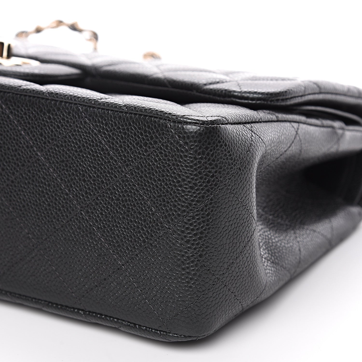 Chanel Caviar Quilted Jumbo Double Flap Grey 9 of 11