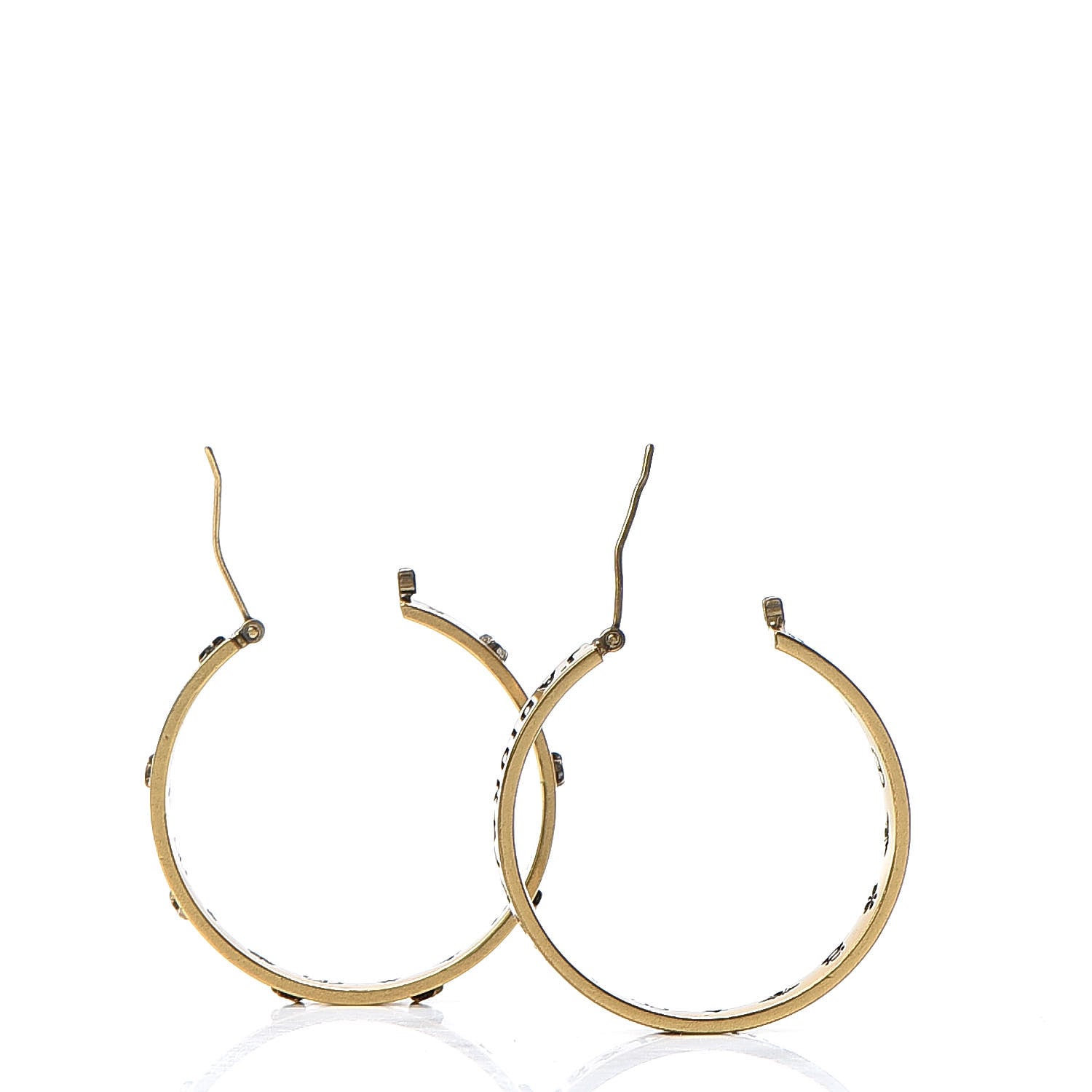 Christian Dior Metal J'Adior Star Hoop Earrings Aged Gold 3 of 5