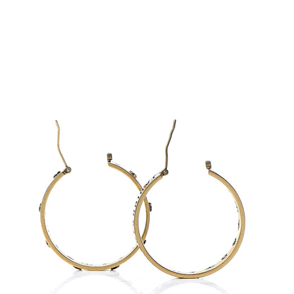 Christian Dior Metal J'Adior Star Hoop Earrings Aged Gold 3 of 5