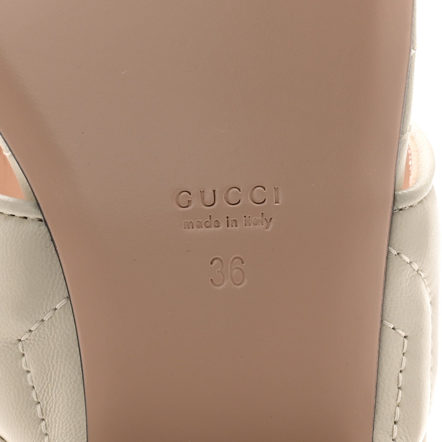 Gucci Nappa Charlotte Double G Marmont Thong Sandals 36 Mystic White 7 of 10