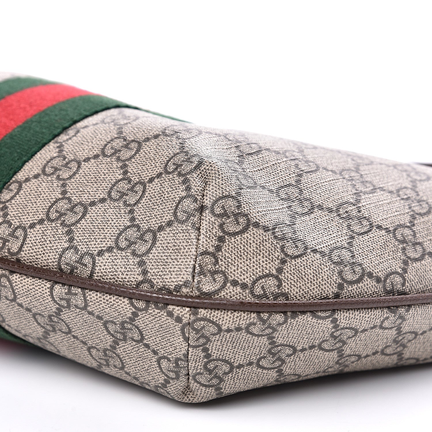 Gucci GG Supreme Monogram Web Small Ophidia Half Moon Hobo Brown 8 of 11