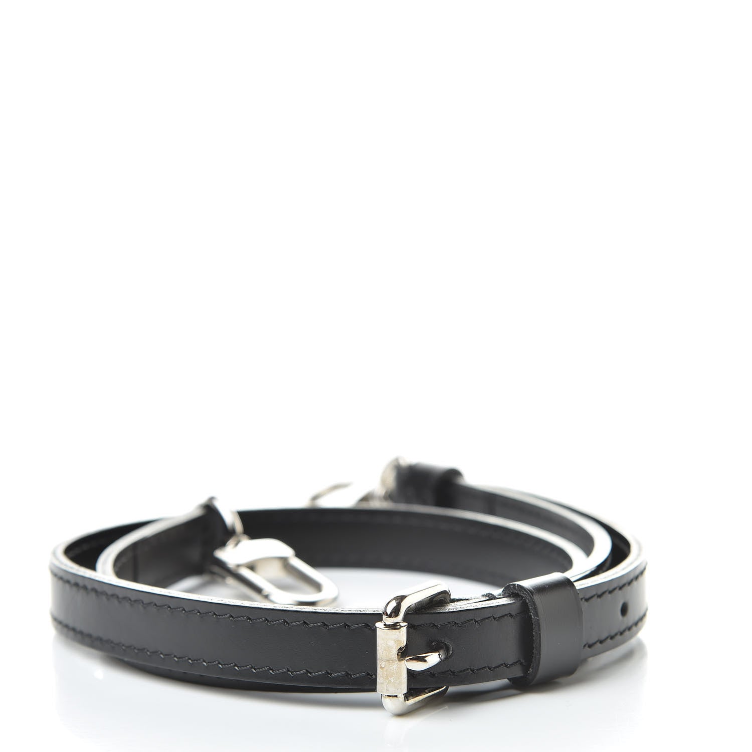 Louis Vuitton Calfskin Adjustable Shoulder Strap 16MM Black 2 of 3