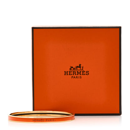 Hermes Enamel Uni Bangle 65 Orange Fruite 6 of 6