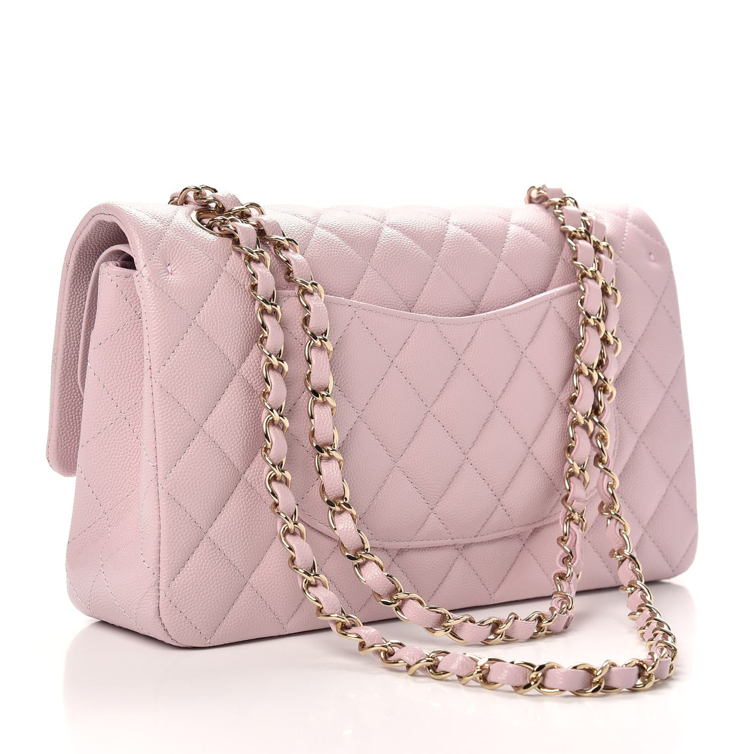 Chanel Caviar Quilted Medium Double Flap Light Pink 3 of 10