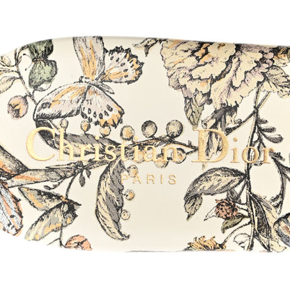 Christian Dior Canvas Canvas Embroidered Toile de Jouy Mexico Dway Flat Slide Sandals 37 White Yellow 7 of 9