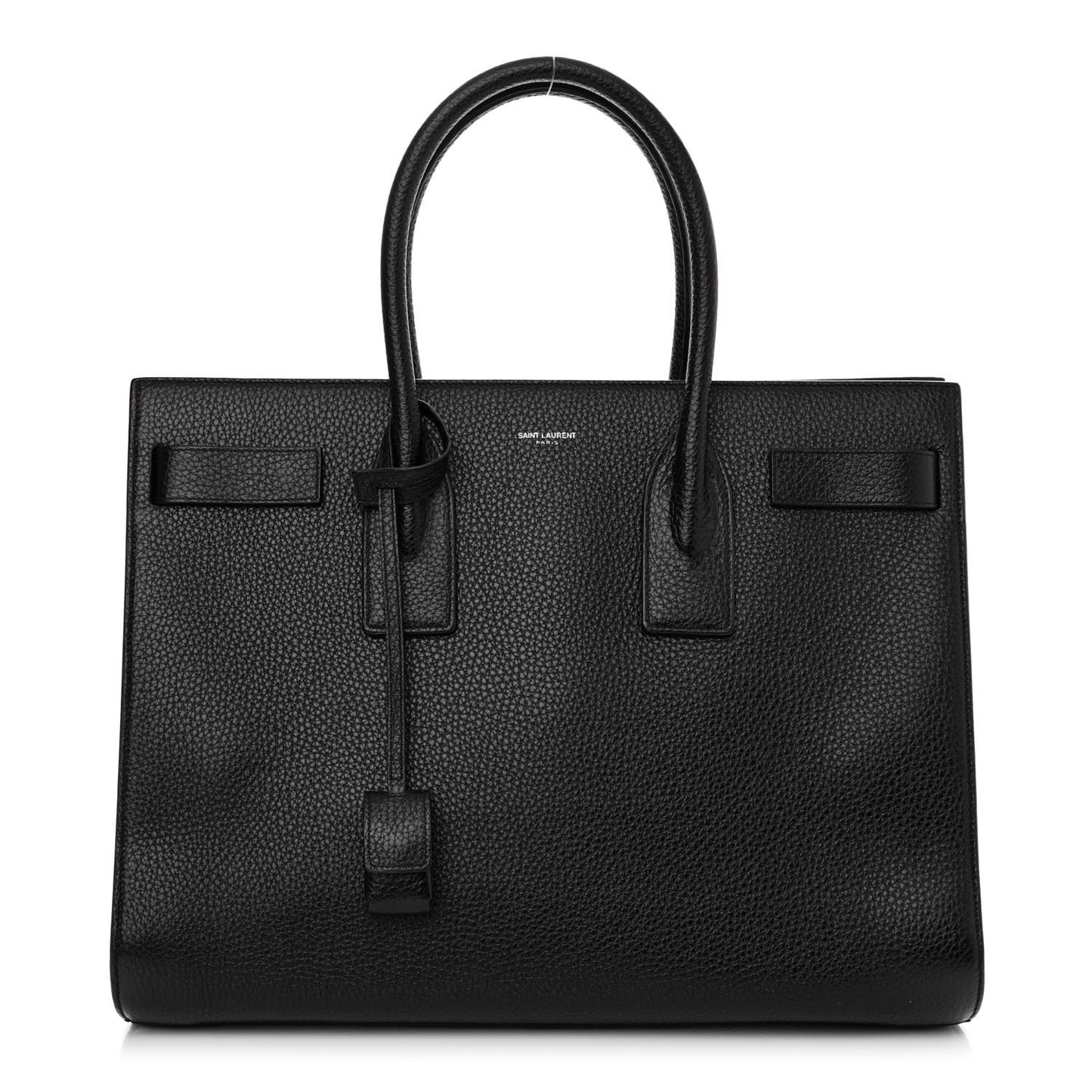 Grained Calfskin Large Sac De Jour Carryall Black