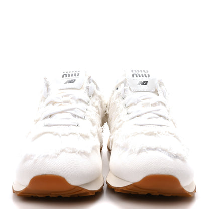 Miu Miu X NEW BALANCE Denim Marmorizzato 574 Sneakers 38.5 White 3 of 9