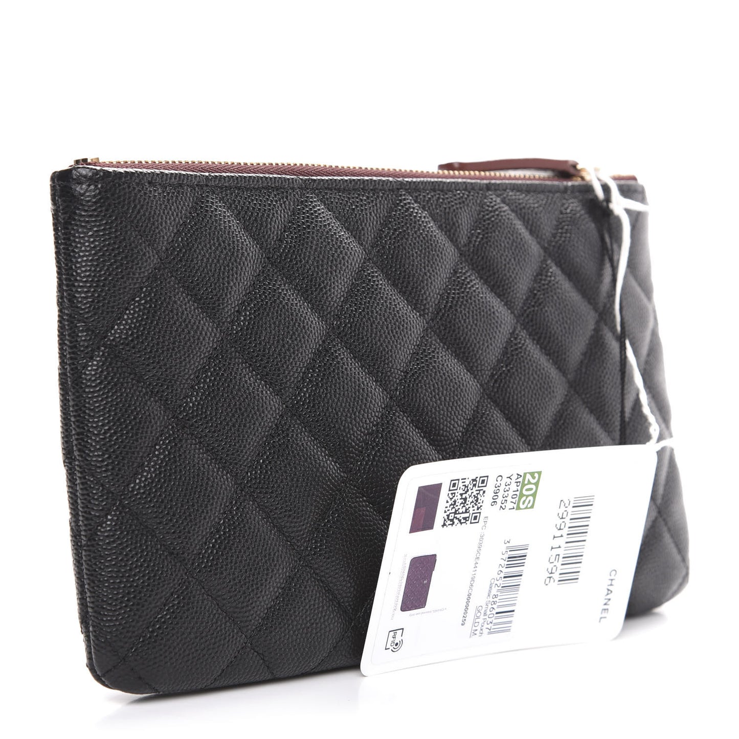 Caviar Quilted Small Pouch Black