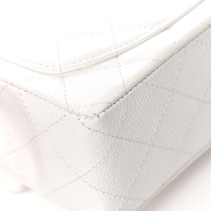 Chanel Caviar Quilted Mini Square Flap White 10 of 17