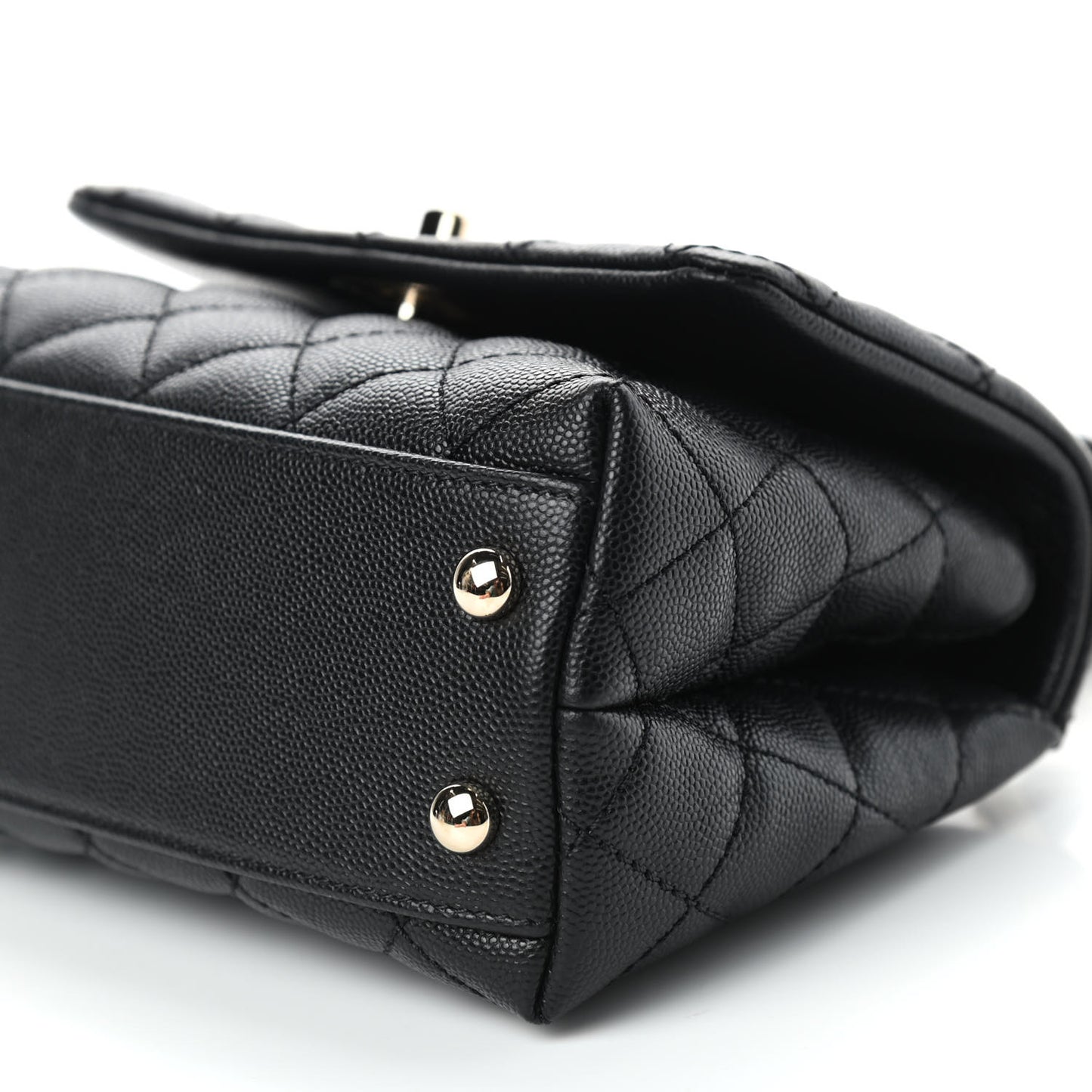 Caviar Quilted Extra Mini Coco Handle Flap Black