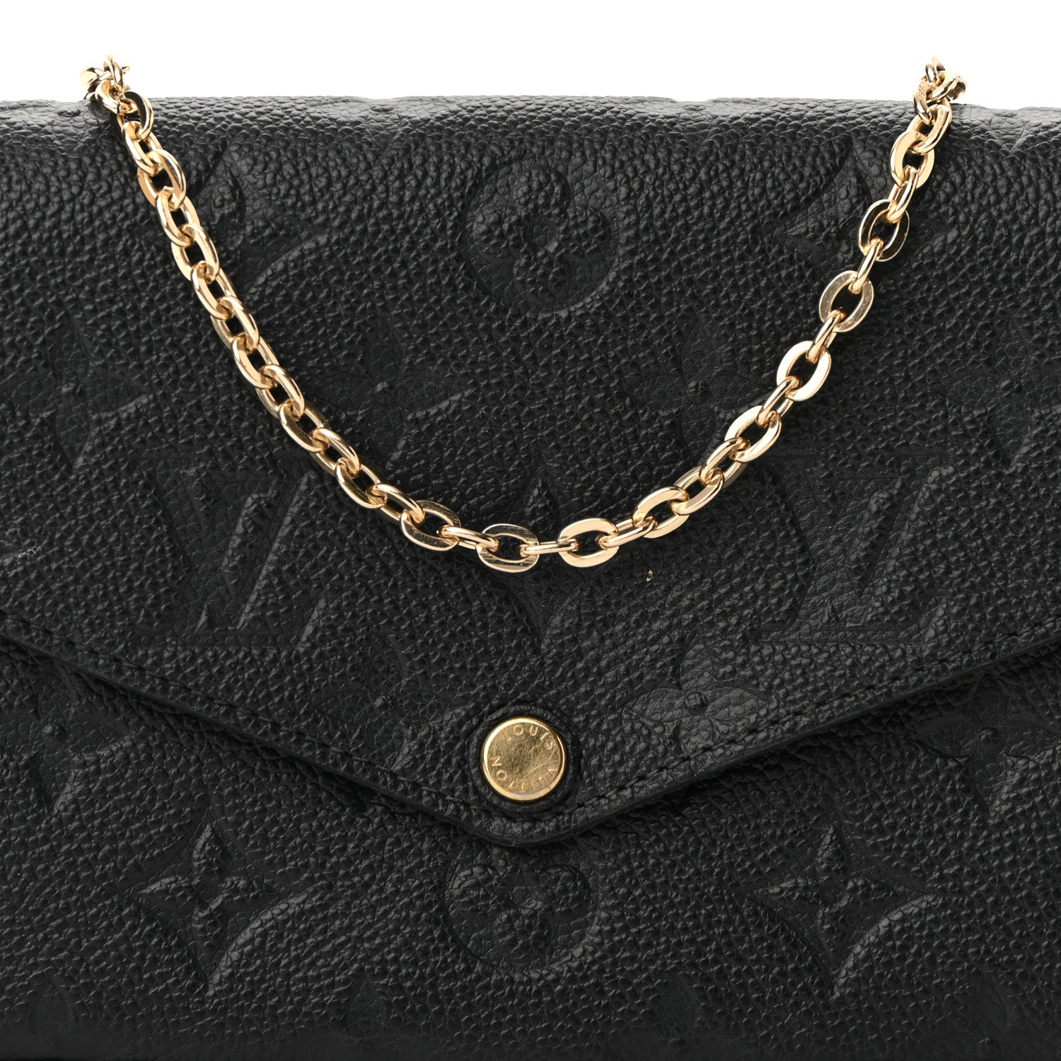 Louis Vuitton Empreinte Pochette Felicie Chain Wallet Black 8 of 11
